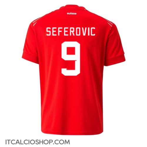 Svizzera Haris Seferovic #9 Prima Maglia Mondiali 2022 Manica Corta